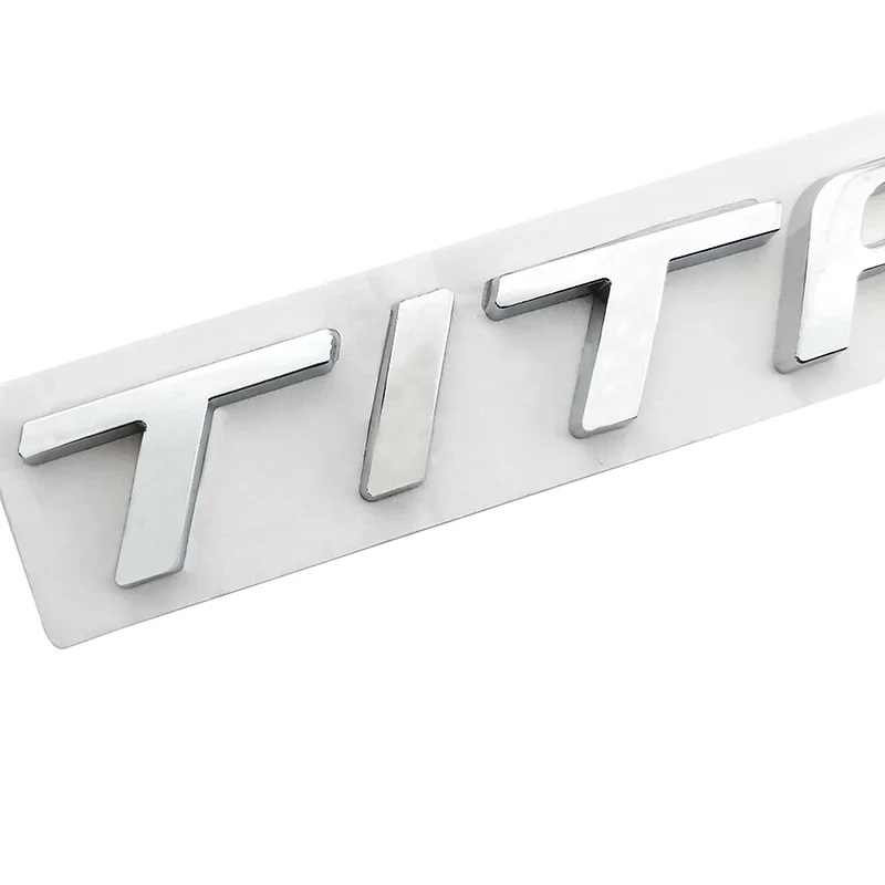 3D Zinc Alloy Metal TITANIUM Logo Chrome Emblem Badge Decals Car Sticker Auto Tail Stickers for Ford Focus 2 Fiesta Kuga EDGE