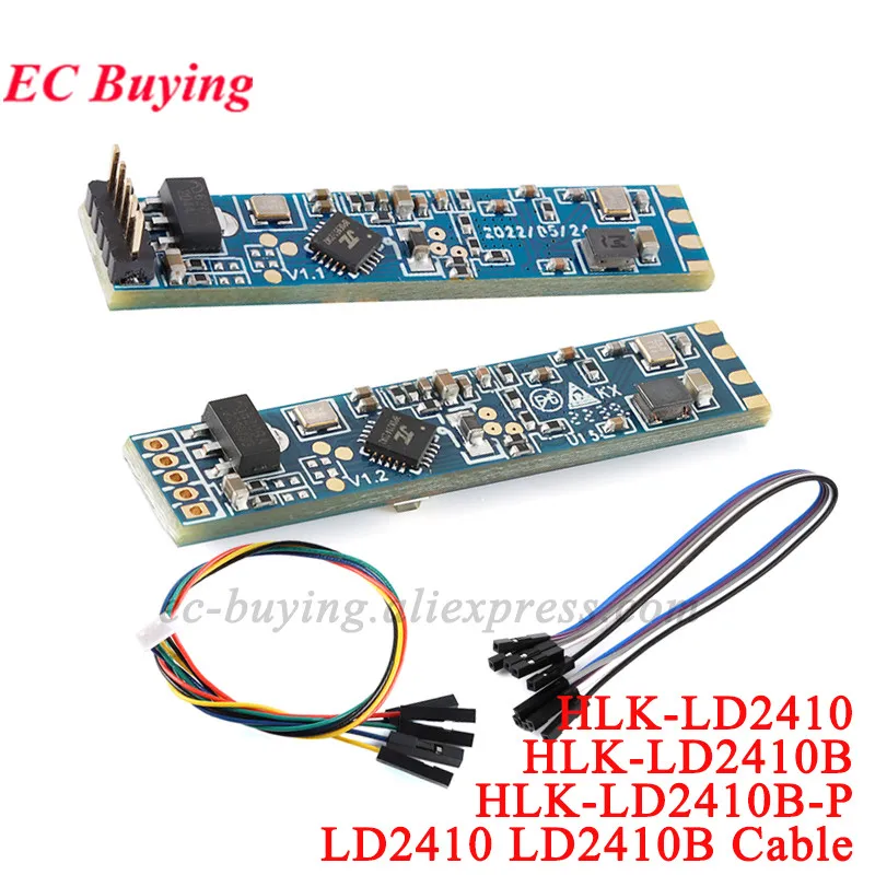 5Pcs/1pc HLK-LD2410B HLK-LD2410 High Sensitivity 24G Human Presence Status Radar Heartbeat Detection Sensor Module LD2410B 24Ghz