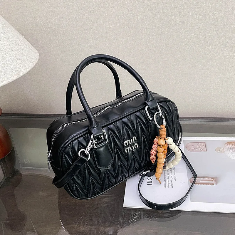 

2025 Pillow Bag, Chic Top Handle Purse for Women, Casual Commuter Crossbody, Versatile Day to Night Tote, Textured Sling Bag