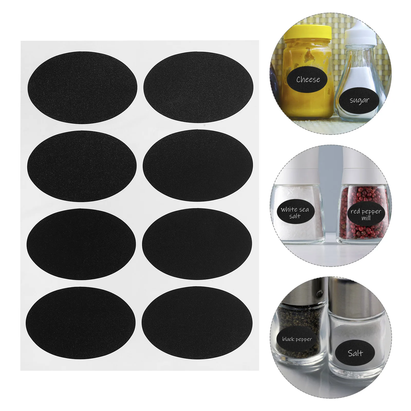 4 Sheets Writable Label Sticky Classification Stickers Name Tag Waterproof Erasable Replacement Blank Sticky Labels