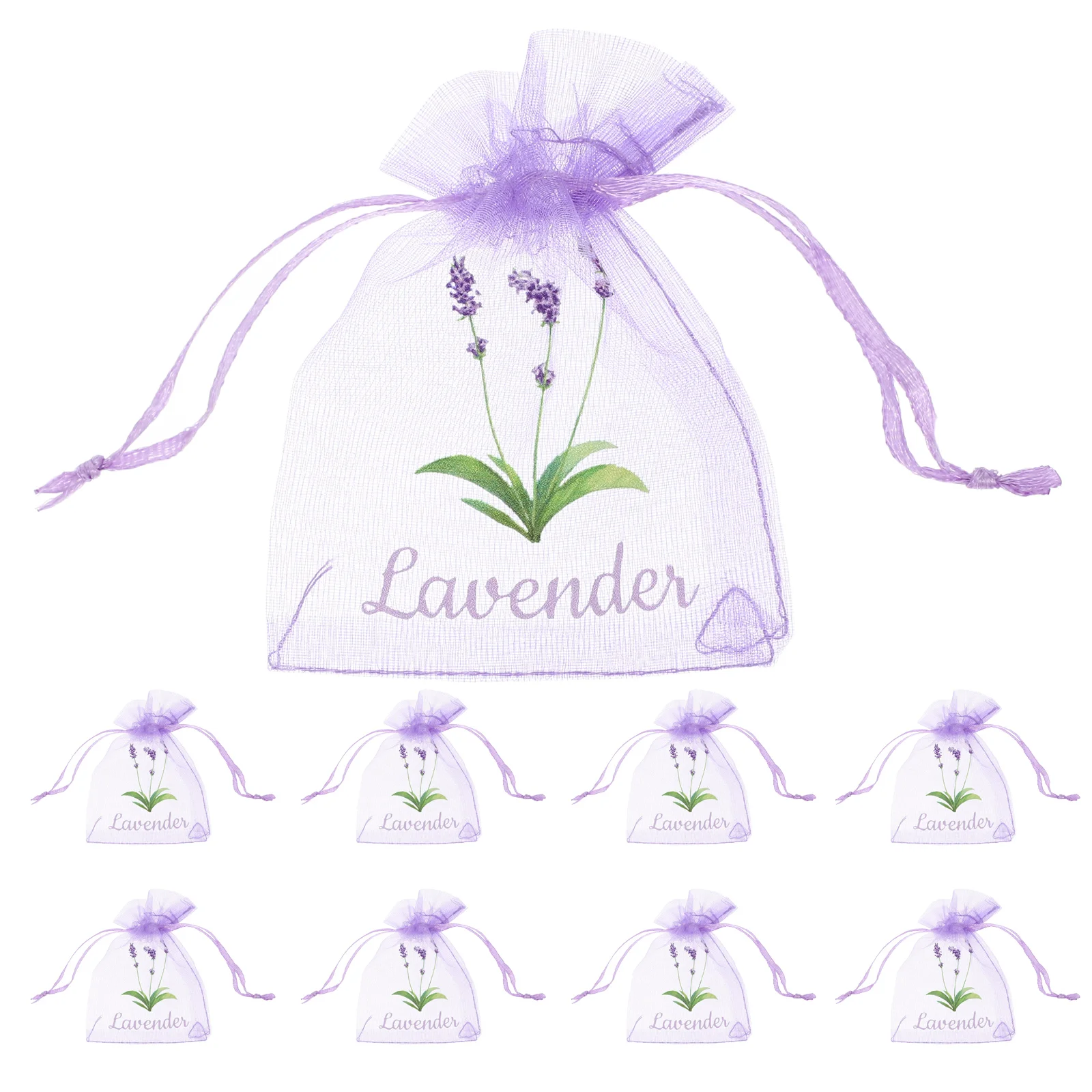20 Pcs Lavender Bag Sachet Bags Empty for Wardrobe Drawers Closets Herbs Gauze Breathable Mesh Fabric Secure Drawstring Design