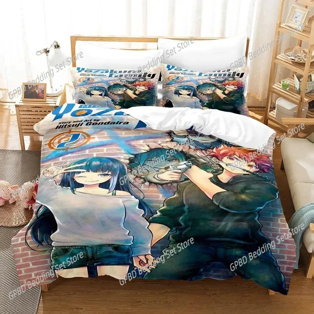 

3d Anime Mission Yozakura Family Comfortable Duvet Quilt Cover Pillowcase Bedding Set Children Bedroom Decoration Home Textile