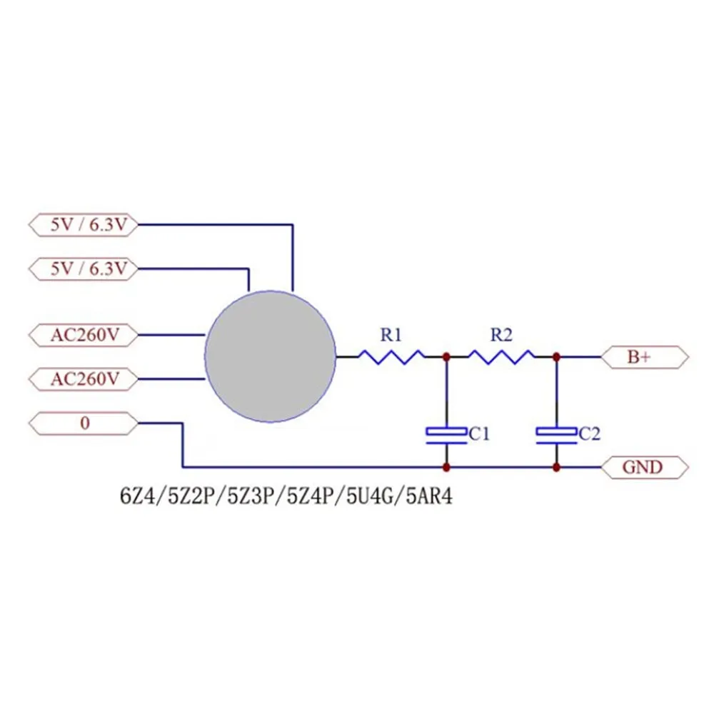 WZ-TU Ống CHỈNH LƯU Cung Cấp Điện Ban Bộ Phù Hợp Cho 6Z4/5Z3P/5Z4P/5AR4 Ống Đa Chức Năng