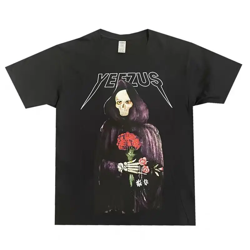 Yeezus Kanye West T-Shirt Baumwolle Streetwear Konzert Hip-Hop Kurzarm – Detail 4