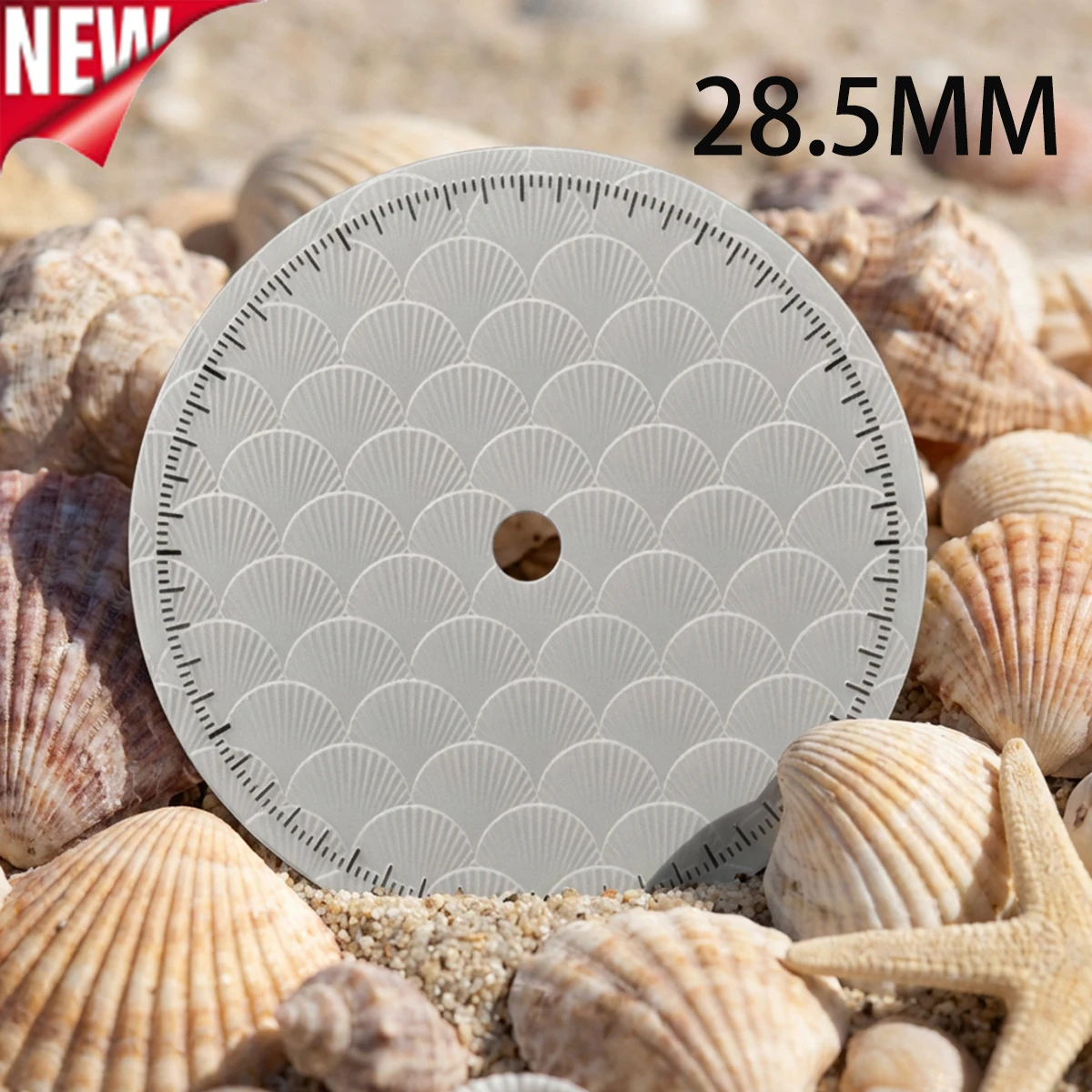 28.5mm Shell Pattern Watch Dial For Seiko NH38/36/35/4R35 For Miyota8215 ETA2836 Automatic Movement Fish Scale Surface Parts