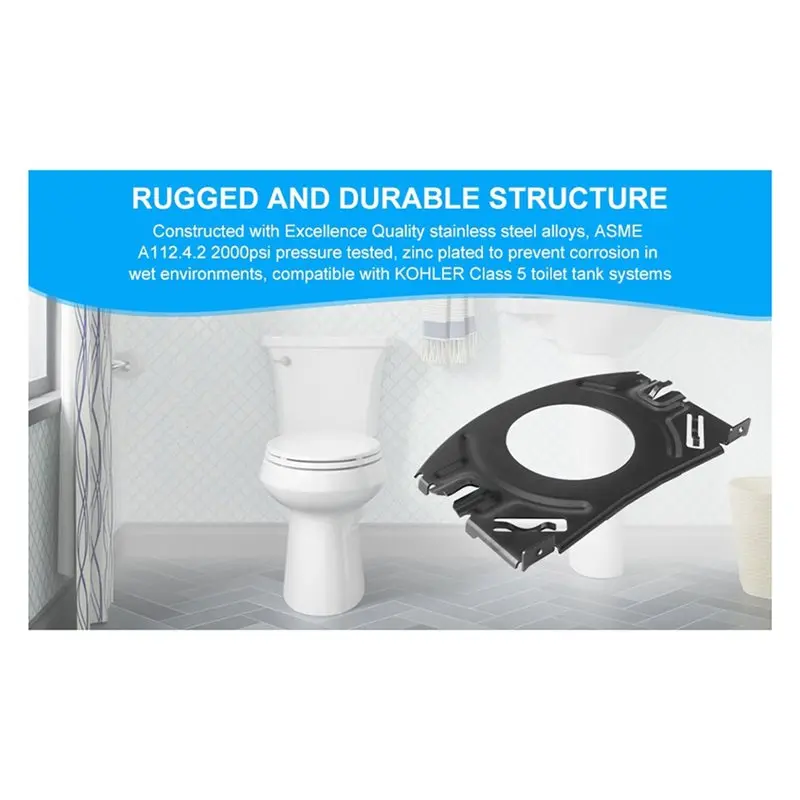 ABUH-Toilet Tank Accessories Replacement Fastener Plate For KOHLER 1014065, Class Five Tank System, Millimeter Tolerance Steel