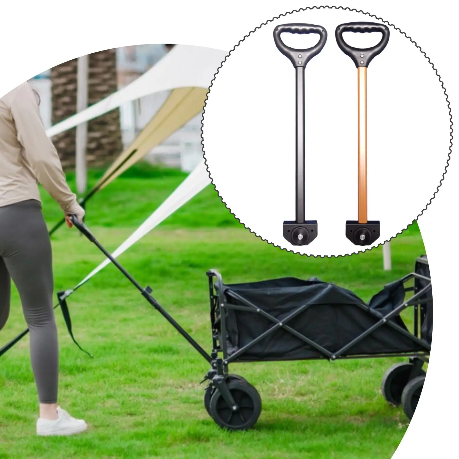 

Trolley Pull Handle Beach Park Replacement Wagon Pull Handle Heavy Duty Compatible