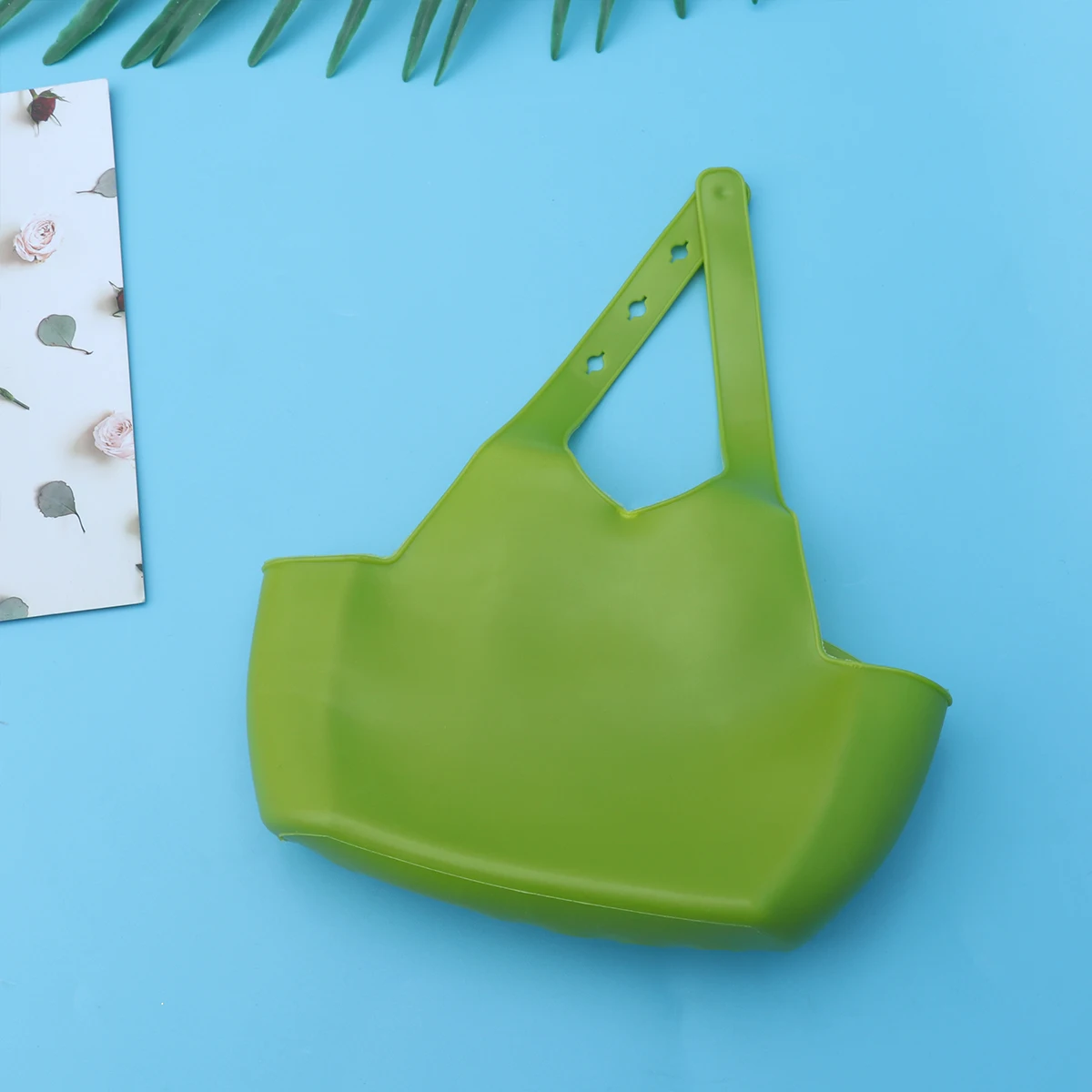 

Pvc Sink Hanging Storage Basket Drain Organizer For Kitchen Bathroom Porous Design Easy Install Press Button Green