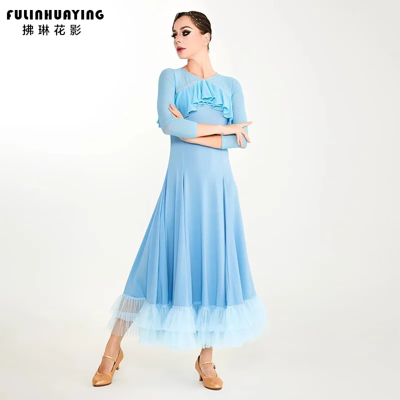 2025 社交ダンスドレス新国家標準ワルツ友情ダンスプロフェッショナル競技パフォーマンスドレス