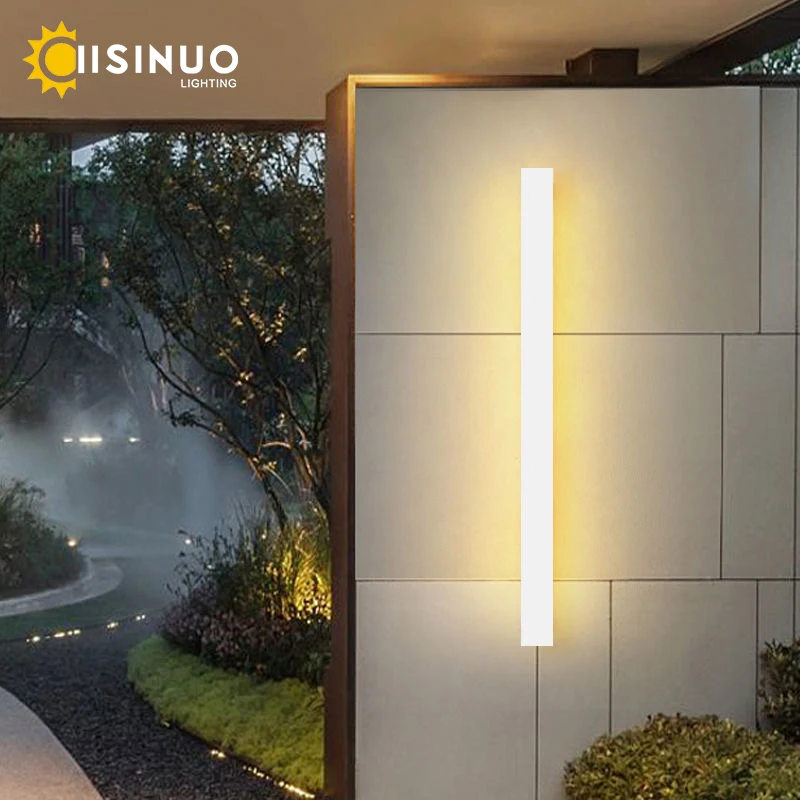 Outdoor Long Wall Lantern Waterproof Garden Light LED Lighting Fixtures for Villa Porch Garage Decora Sconce 110V 220V Luminaire