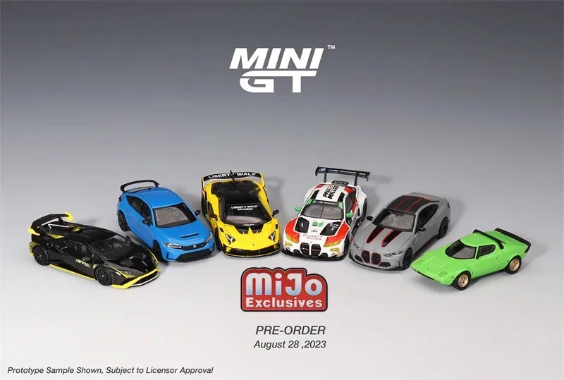 

(Pre-order) MINI GT Mijo Exclusives 1:64 Lancia Stratos / Honda Civic / Lambo Huracán / Aventador / M4 GT3 / CSL Model Car