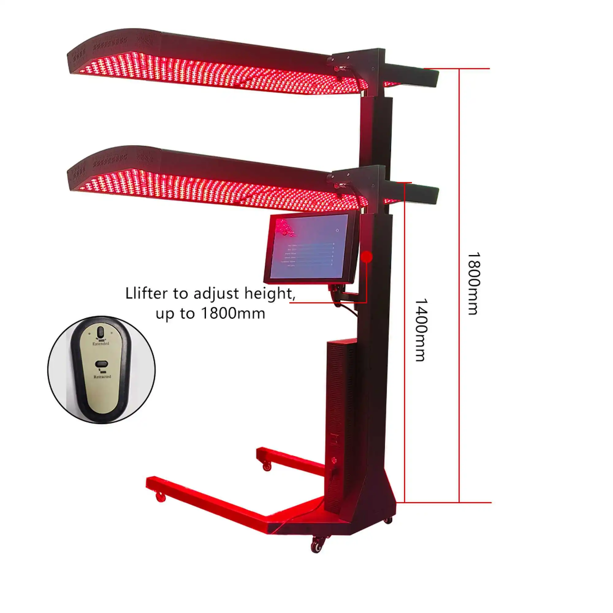New Product Upgraded Version 5Wavelengths 360 Degree Free Rotation HD LCD Display Whole Body Red Light Therapy Panel Bed