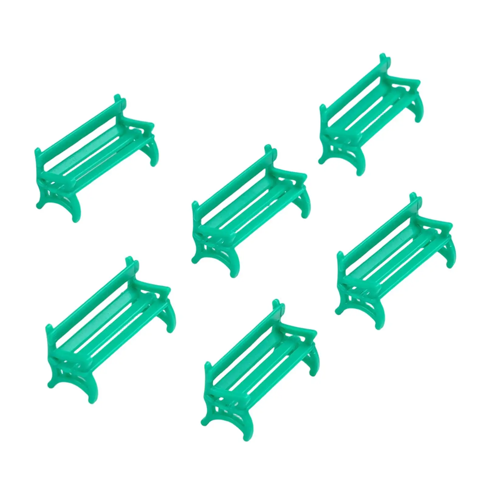Miniature Park Bench Seat Model HO Scale Plastic Realistic Settee for Dollhouse Outdoor Scene Decor