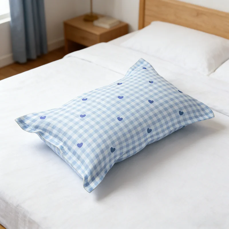 2 Pieces/1 Pair Set 40x60/48x74cm 100% Brushed Fabric Printed Pillow Cases Pillow Cover Set