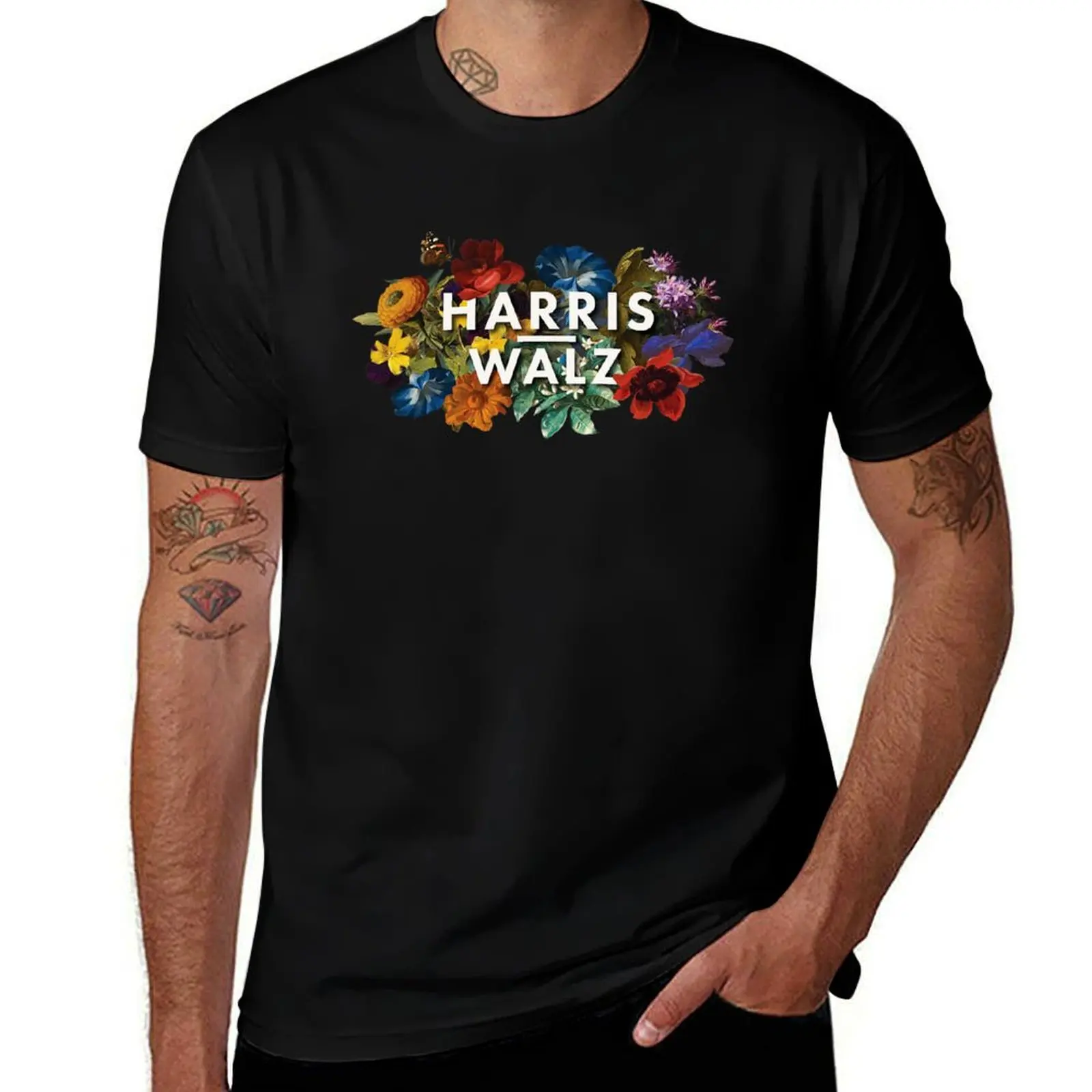 

Harris Walz 2024 Floral Feminine Women Harris Waltz 2024 T-Shirt cotton tshirt 100% t shirt for man