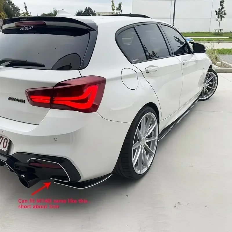For BMW F20 M-Pack M135i M140I 118i 120i 125i Facelift 2015-2019 Rear Side Splitters Rear Bumper Side Spoiler Splitter Diffuser