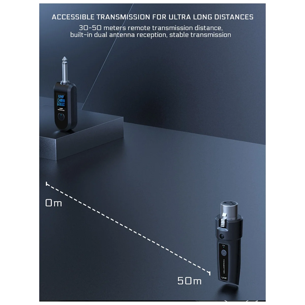 A62T-New Wireless Microphone UHF Wireless XLR Transmitter and Receiver for Dynamic Microphones Audio Mixers PA Systems