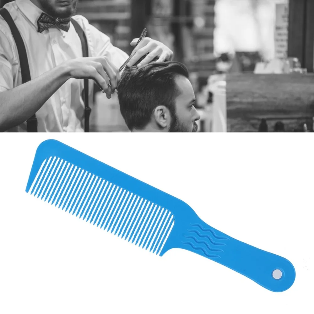 Wave Tooth Design Hair Cutting Comb Anti-Static Non-Slip Handle Styling Comb Easy Grip Pattern Hairdressing Comb Barber Shop Use