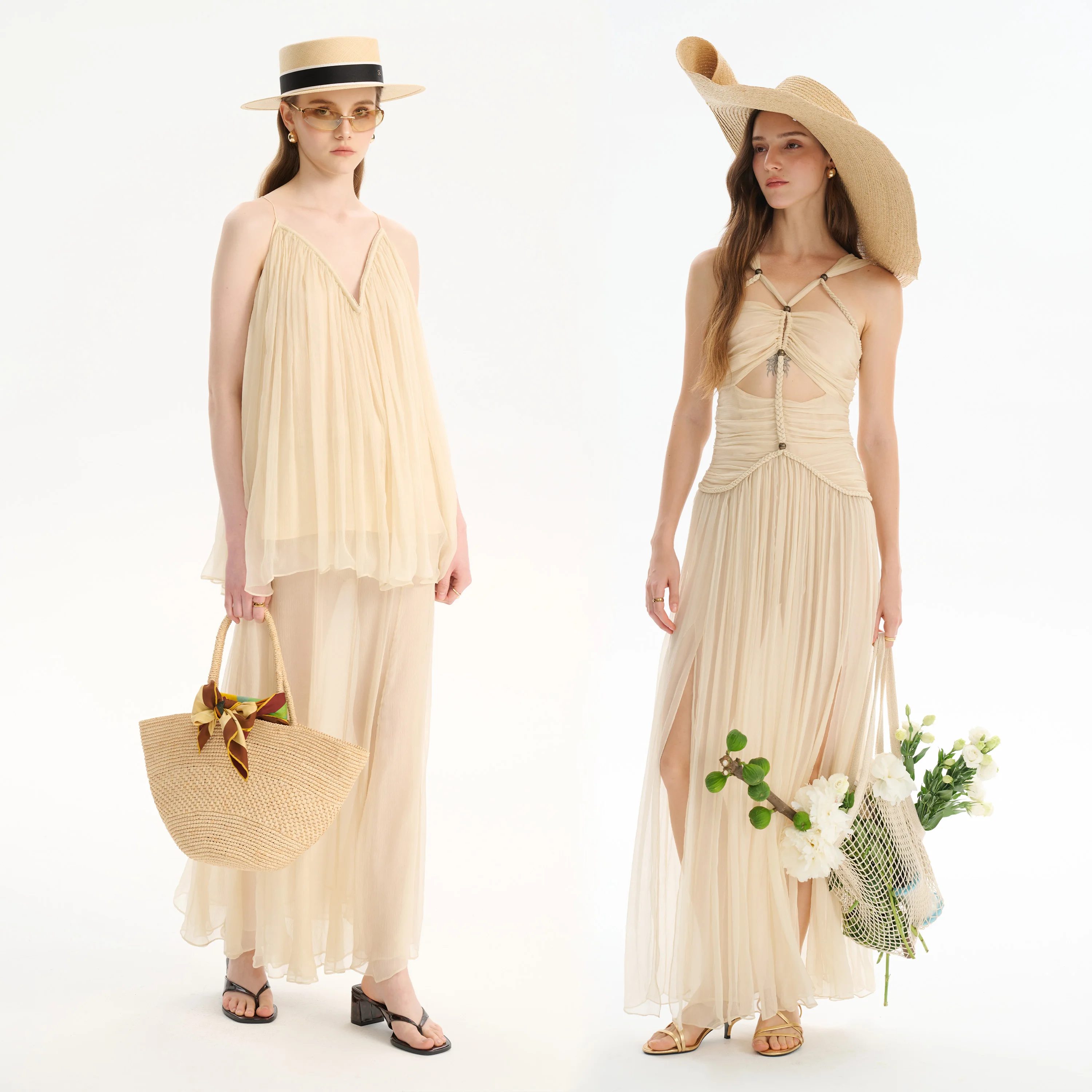 

Летний комплект MAIMAI: шелковый шифоновый топ и юбка, пляжный наряд, элегантное платье с коротким рукавом и V-образным вырезом