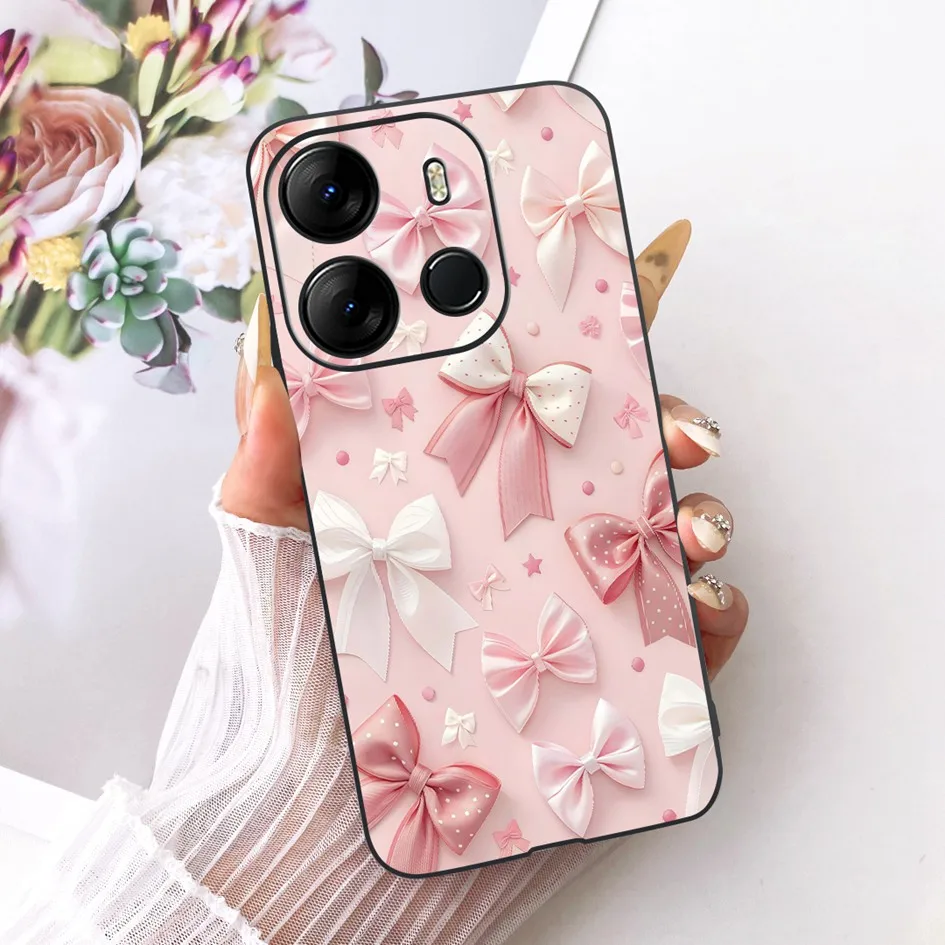 ل Tecno Spark Go 2023 حافظة BF7n موضة جديدة زهرة لينة سيليكون الهاتف الغطاء الخلفي ل Tecno Pop 7 Pro pop7 BF6 BF7 BF7h قذائف #5