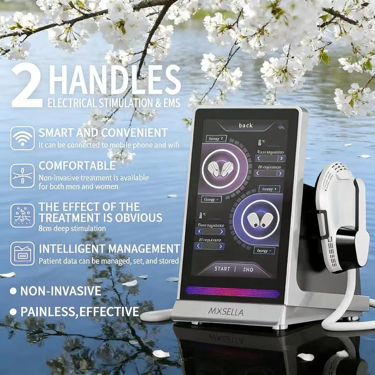 

SLyric New upgrade 6500W Nova Machine Pelvic Pad Muscle Stimulation Body Sculpt For Slmming Salon