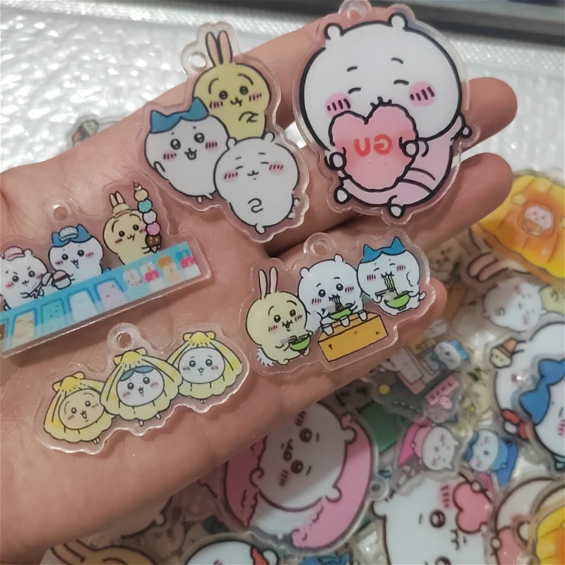 

Popular anime Chiikawa acrylic patch 2/3/4/5/6/8cm cartoon cute handmade DIY brooch keychains accessories materials customized