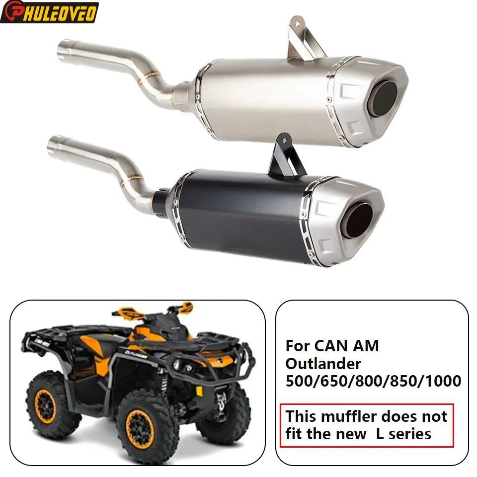 Do Can-Am ATV Outlander 500 650 800R 850 1000 1000R Max 500 650 800R 850 1000 1000R 2012-2021 Rura wydechowa motocykla ATV
