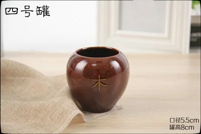 No. 4 wooden pot ceramic cupping Shanghe five-element pot brown thickened new explosion-proof ceramic cupping home health