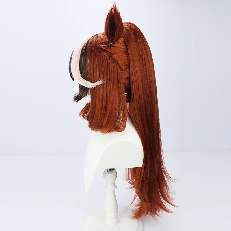 Anime Pretty Derby Symboli Rudolf Cosplay Wig Ears Tail Synthetic Hair Heat-resistant Fiber Symboli Rudolf Role Play+Wig Cap