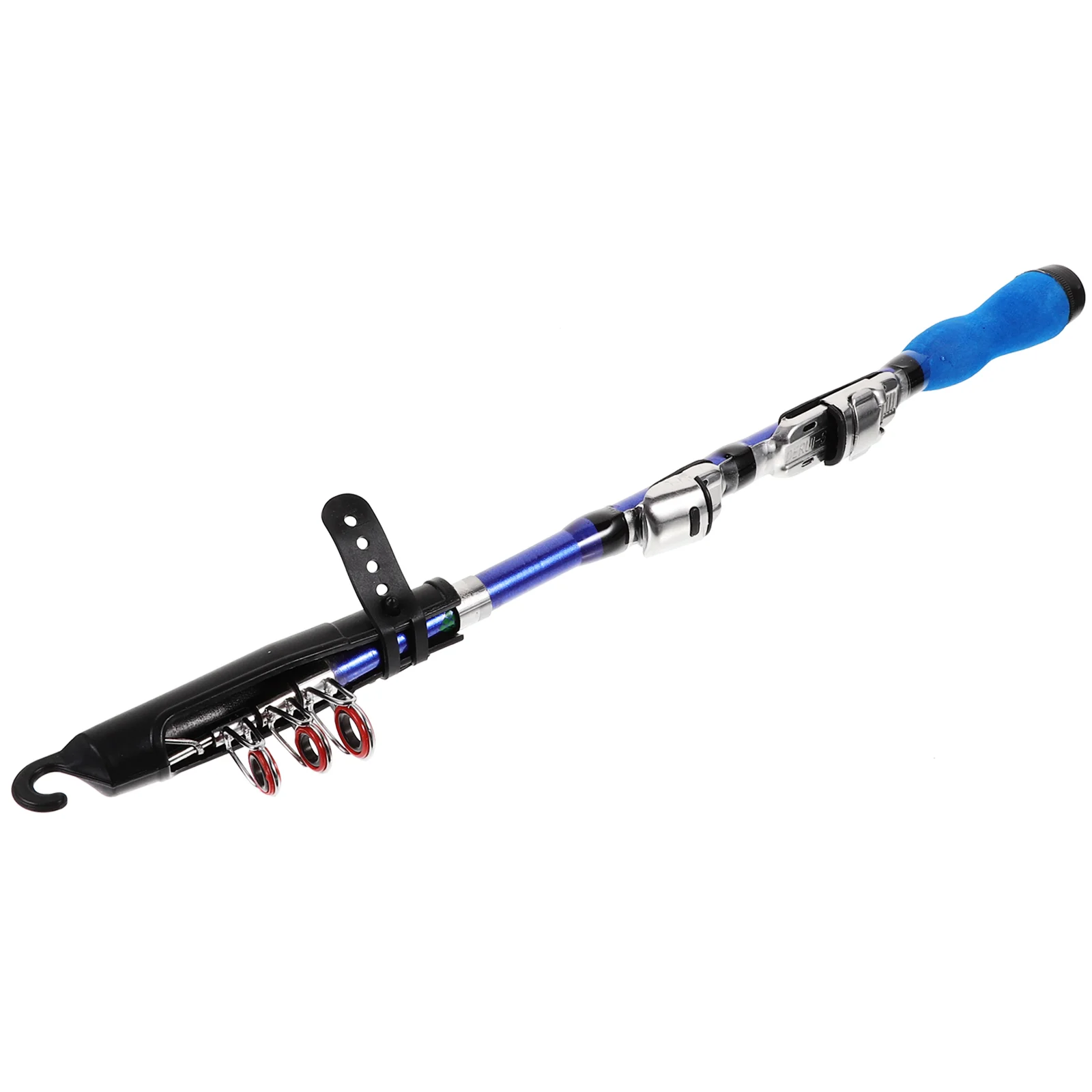 

Portable 1m Carbon Fiber Telescopic Fishing Rods Travel Fishing Pole Boat Fishing Rod Blue Carbon Fiber Fishing Rod