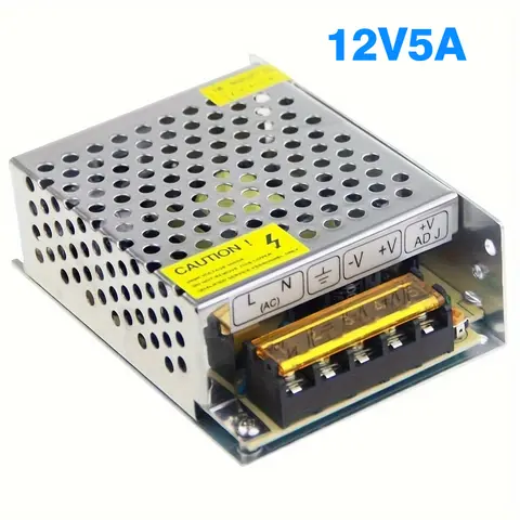Alimentatore Convertitore di tensione CA/CC 12V 5A Alimentatore con interruttore regolato universale per interruttore regolato a LED CCTV