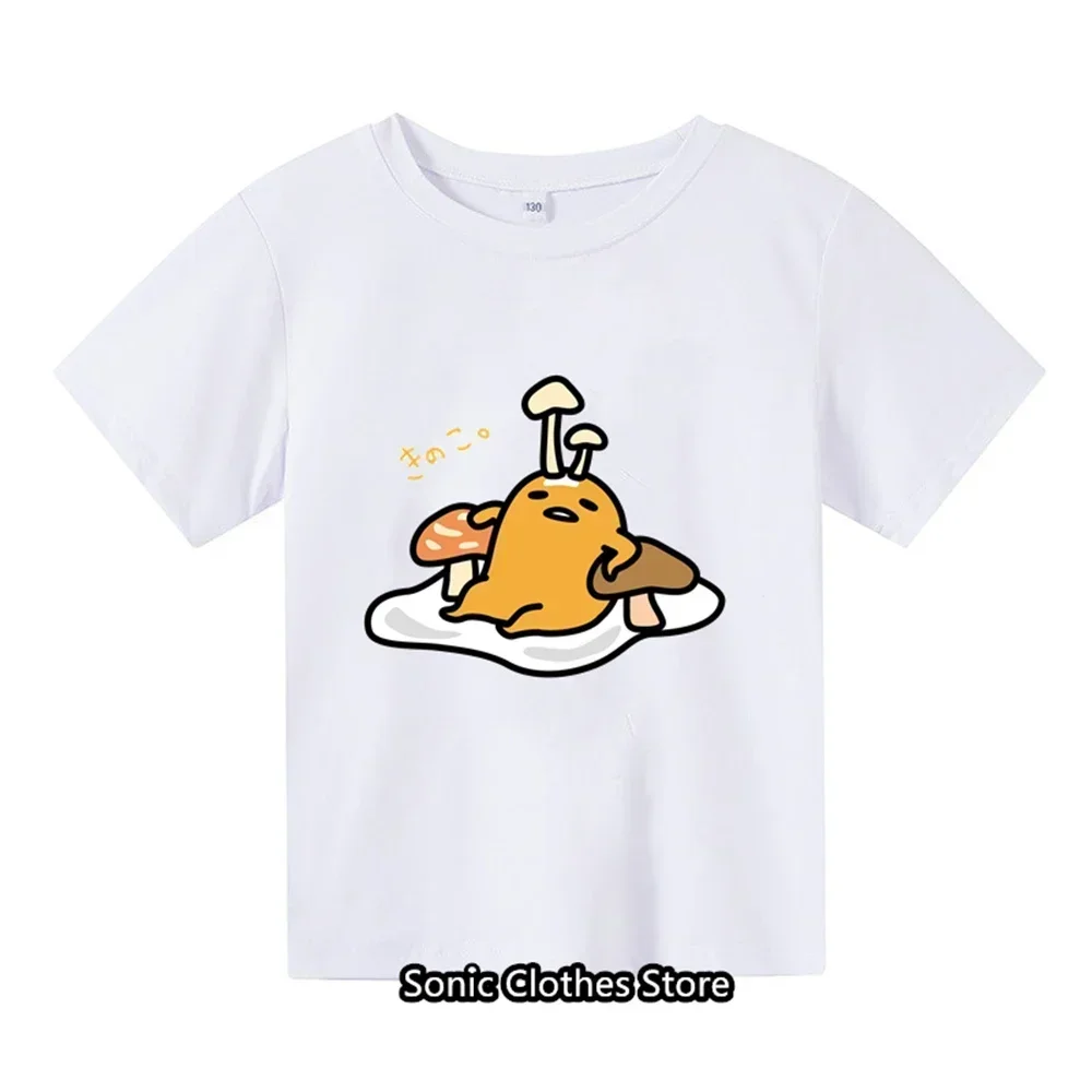 2024 Summer New MINISO Cinnamon T-shirt for Kids, Girls, Boys Fashion Short sleeved Sanrio Cartoon T-shirt