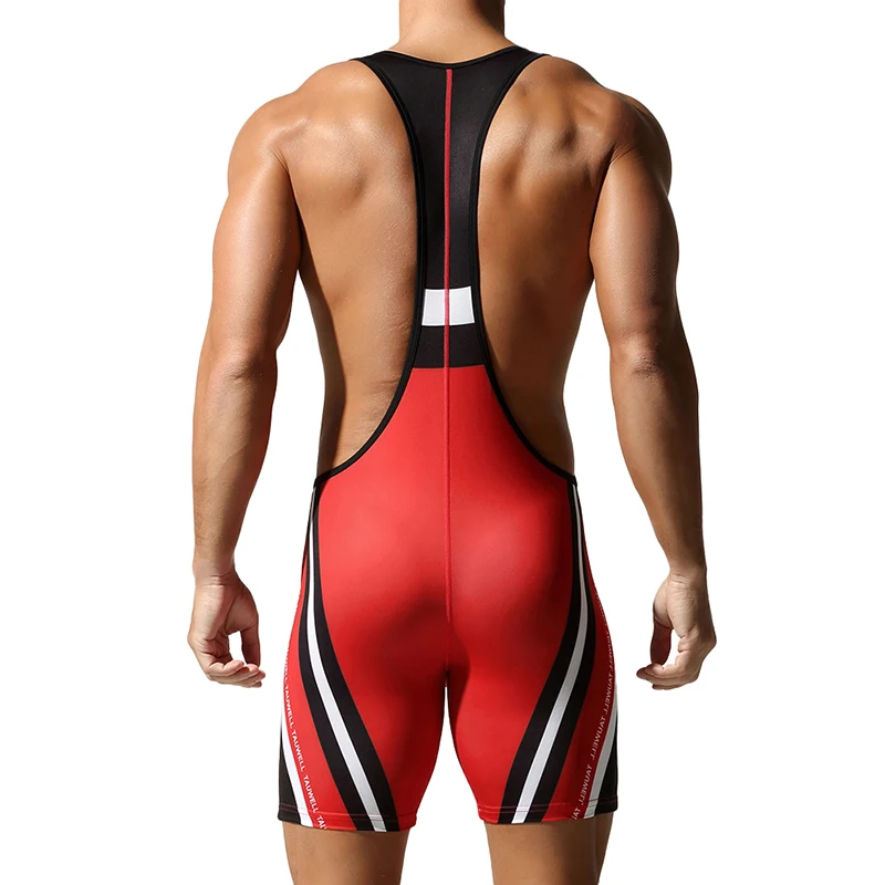 Einteiliger Herren-Anzug für Wettkampfsporttraining zum Laufen, Hochsprung, Gewichtheben, Boxen, Yoga, Fitness, Radfahren – Detail 6