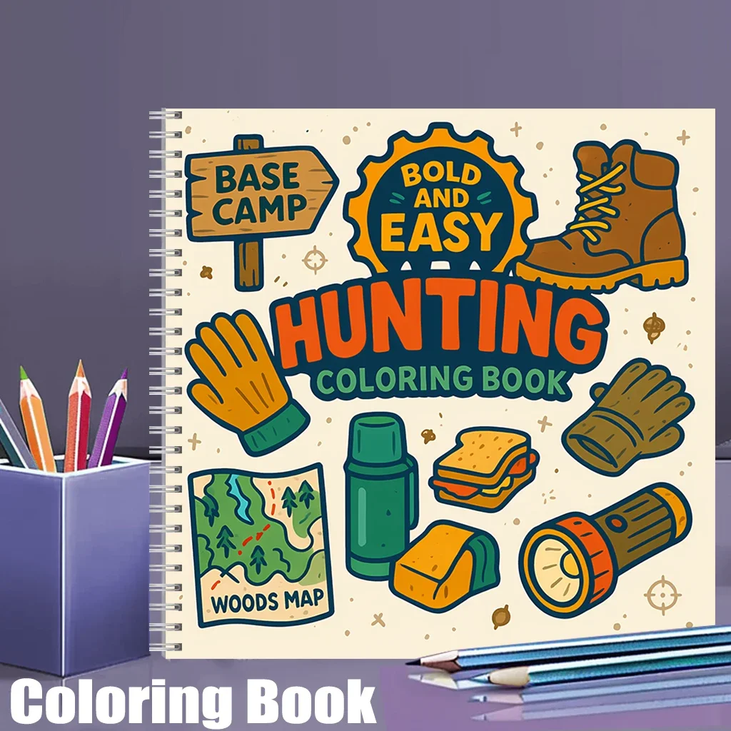 

Книга-раскраска Easy-Hunting для взрослых, подарок на день рождения, школьные принадлежности, милая книга для рисования для взрослых
