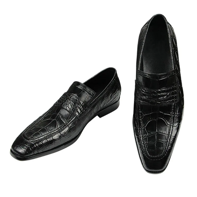 Chaussures en cuir faites à la main pour hommes, classiques, italiennes, à enfiler, Oxford, décontracté, extérieur, conduite, luxe, noir, affaires, bureau, designer