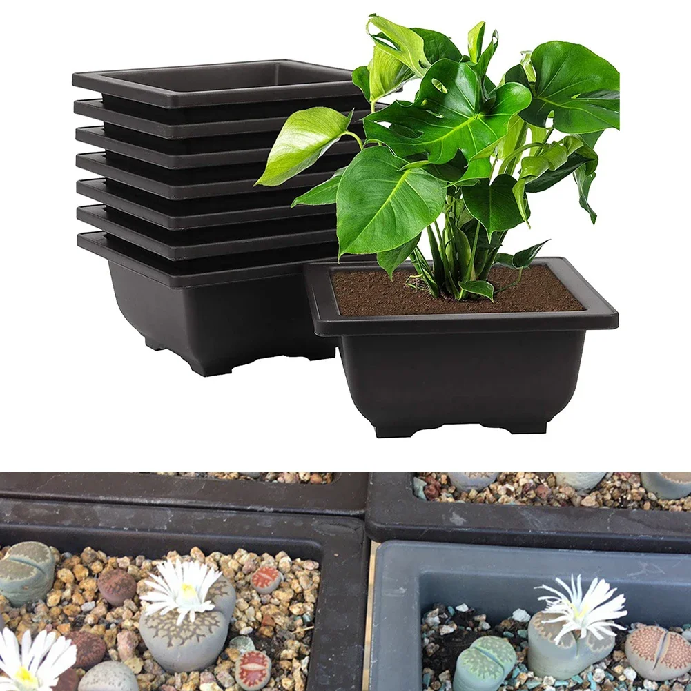 

6 Pieces Bonsai Pot Drainage System Flower Pot Plant Vase Purple Flower Pot Drainage System Charming Aesthetic