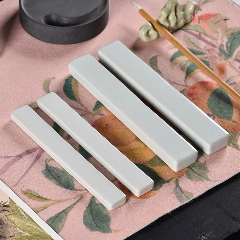 Solid Celadon Porcelain Paperweight Ru Kiln Style Blue Green White for Desk Decoration Calligraphy Gift Study Decoration