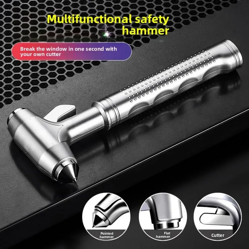 Car Safety Hammer Car Window Breaker Emergency Hammer with Seat Belt Cutter for Auto Rescue Escape Life Saver Hammer image 4