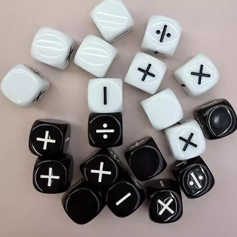 10 pièces Plus moins signe dés symbole mathématique apprentissage jouets éducatifs enfants garçons filles fournitures d'enseignement pour la salle de classe