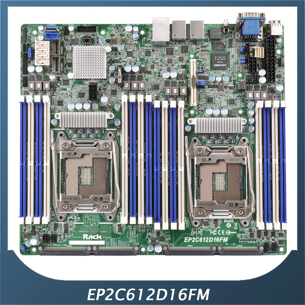 

Server Motherboard For ASROCK For EP2C612D16FM LGA2011 C612 Support E5-2600 V3 V4 Fully Tested Good Quality