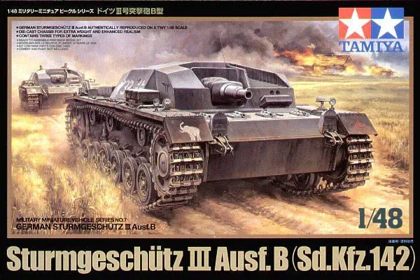 Tamiya 32507 1/48 Scale Model Kit German Assault Gun Sturmgeschutz III Ausf.B