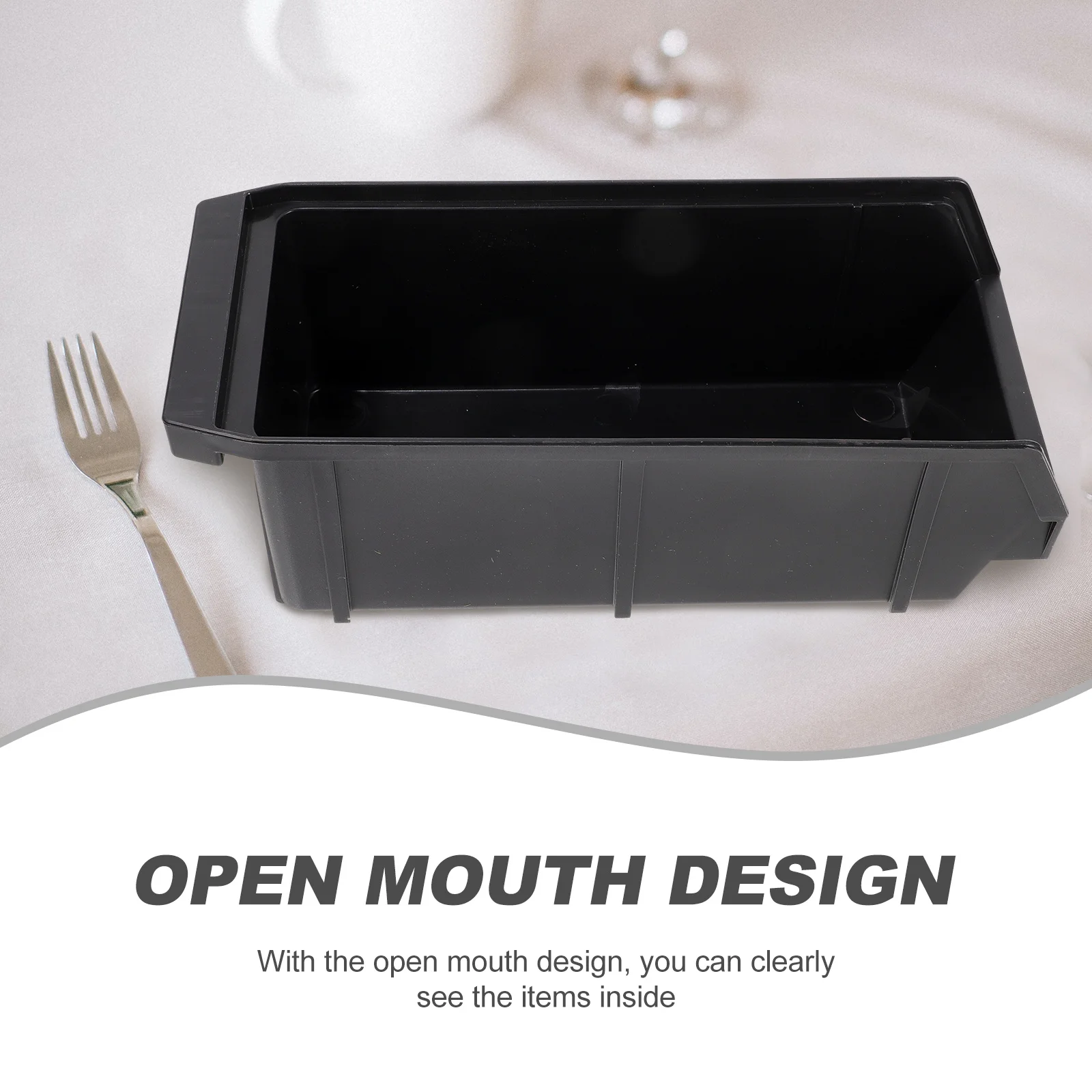 

Small Coffee Station Organizer Plastic Multi-Layer Storage Box Clear Open Design for Condiments Sugar Straw Holder