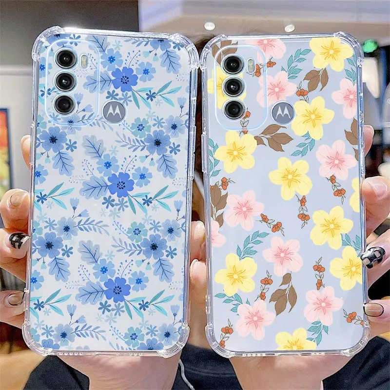 Flowering Season Transparent Phone Case For Motorola Moto G60 G82 G53 E20 E7 Power G10 G42 G40F G52 G30 G22 G20 G9 G8 Play Cover view 2