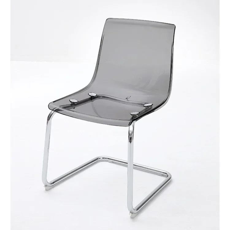 Light Luxury Transparent Dining Chair Plastic Stool Acrylic Backrest Chair Fall Resistant Lightweight Toyas Leisure Chair