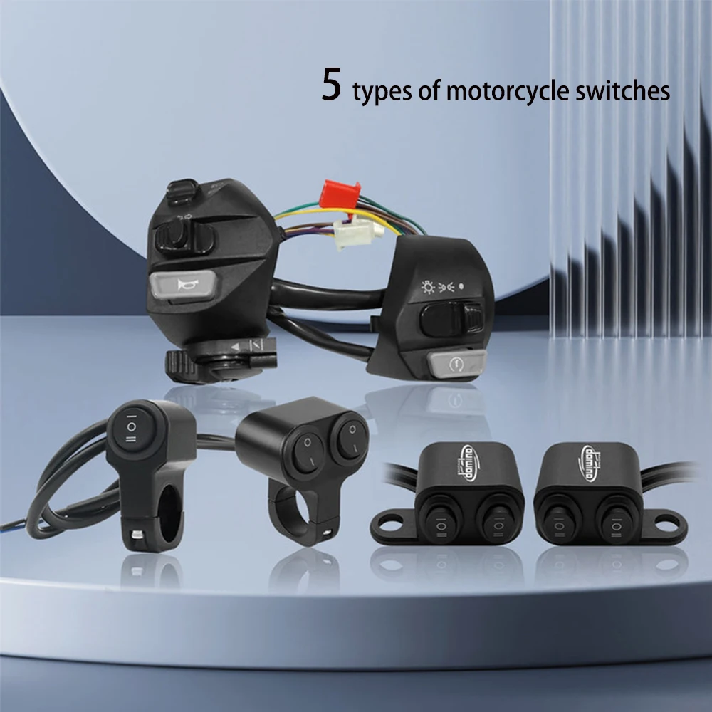 Domino switch, honey switch, motorcycle converter switch, 5 types (left+right) universal