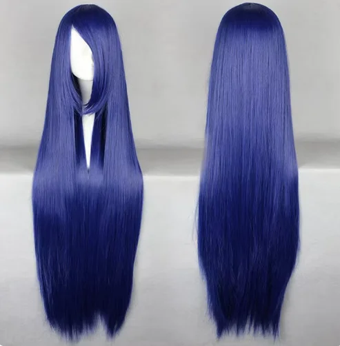 Straight Wig 100CM/40 Inches Synthetic Fiber Long Lilac Hair Salon Party Costume Cartoon Role Cos-play Women Hairpiece