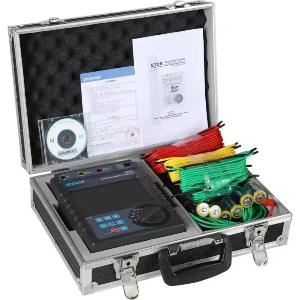 ETCR3000 Digital Earth Ground Resistance Meter Tester