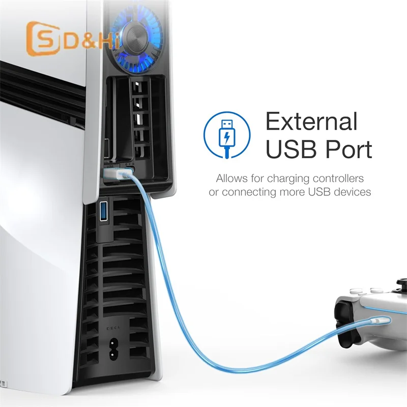 Cooling Fan For PS5 Pro Intelligent Temperature Control Low Noise Fan For PS5 Pro Disc & Digital Edition