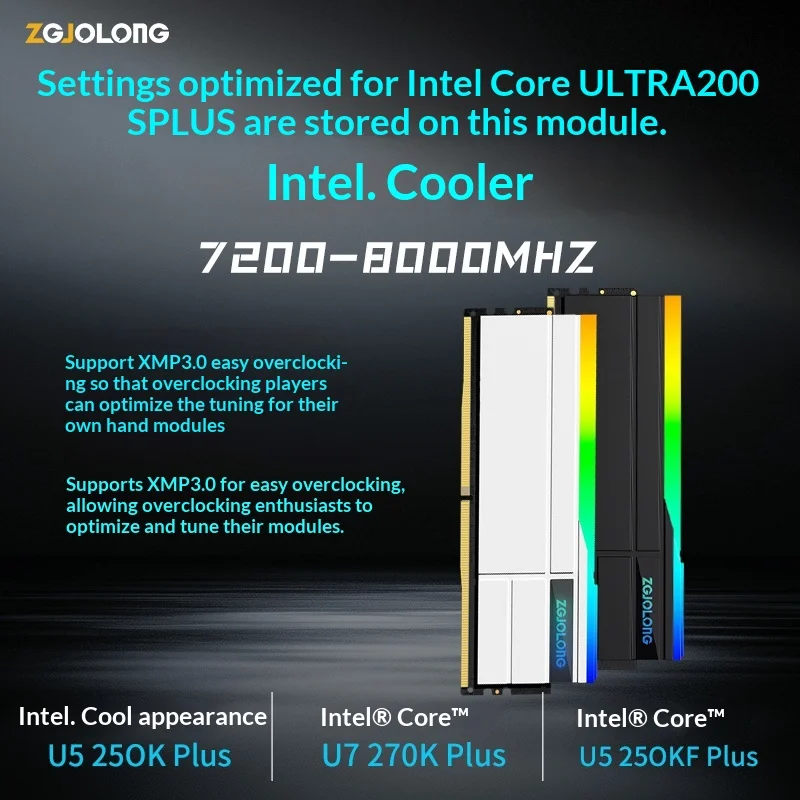

Bestseller Zgjolong Ddr5 Desktop Ram Hynix Chip 16gb 32gb 24gb X2 6000mhz 6400mhz 8400mhz One Click Overclocking For Desktop Pc