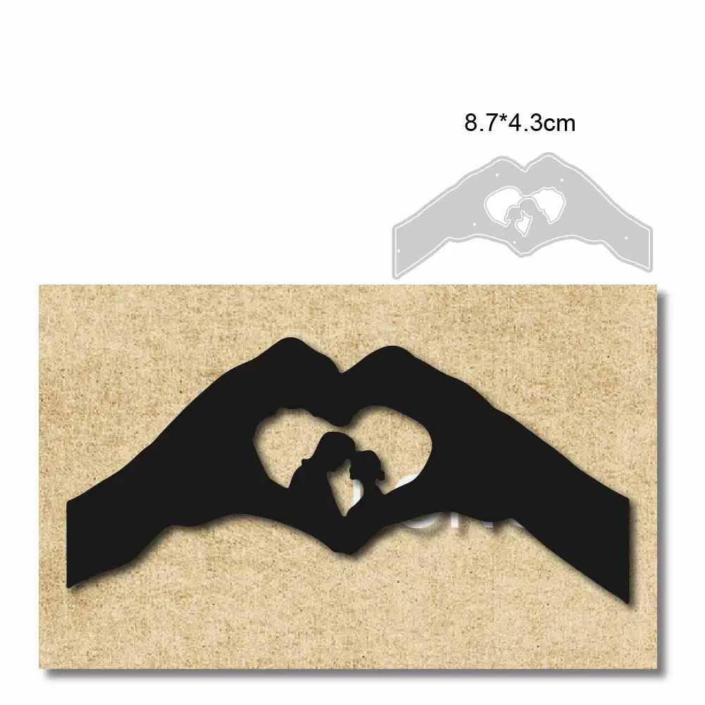 

Wedding Metal Cutting Dies Scrapbook Heart Hand Card Making Paper Craft Knife Mold Blade Punch Stencils Die Cutter